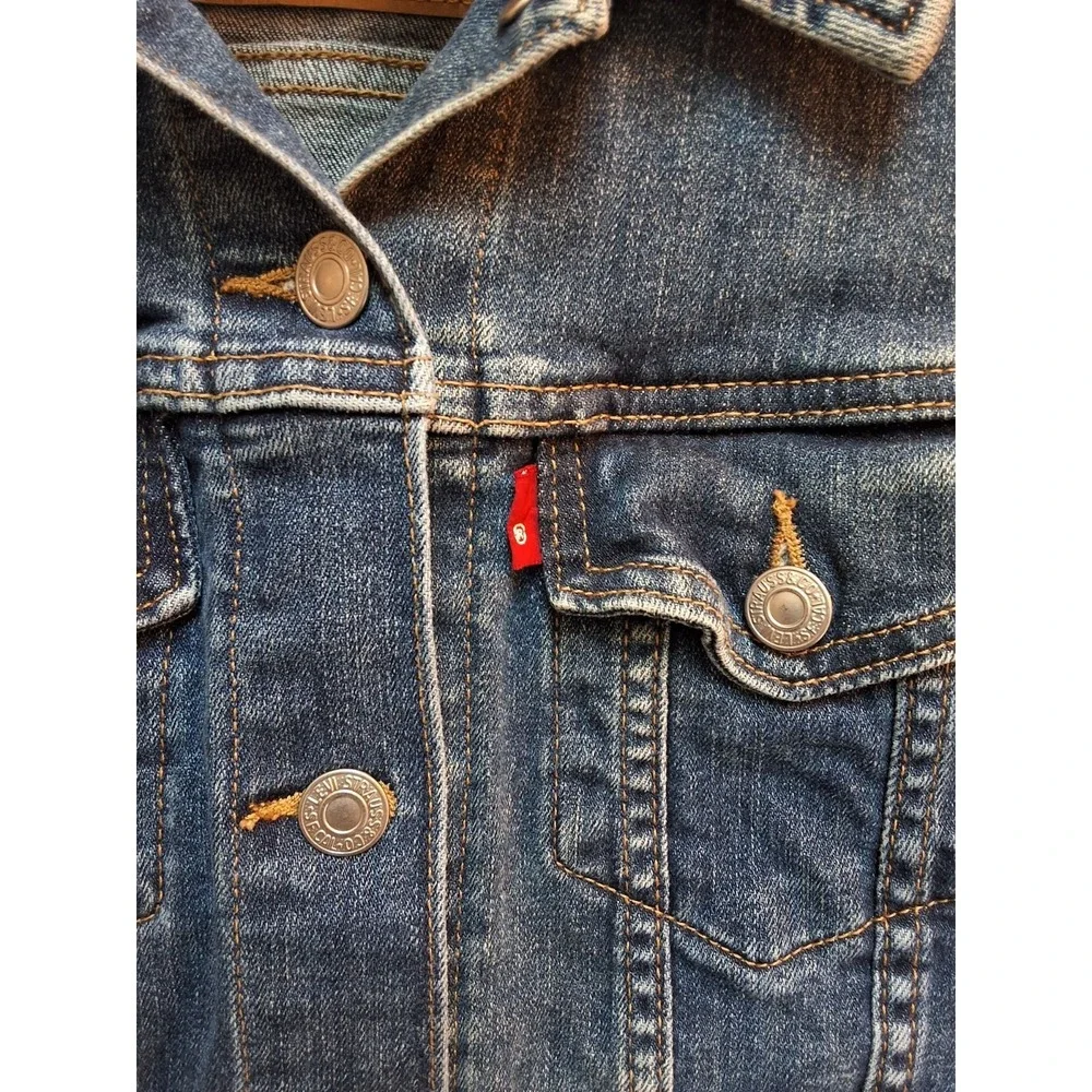 Levis Classic Denim Jacket Youth L/G‎ Slim Fit Medium Wash 19